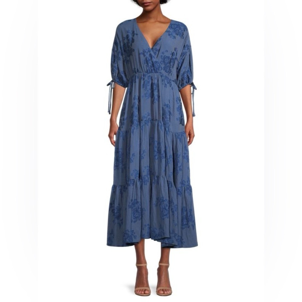 Ted Baker Zilda Floral Puff-Sleeve Midi-Dress